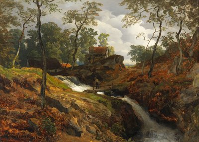 By the Wild Stream by Andreas Achenbach